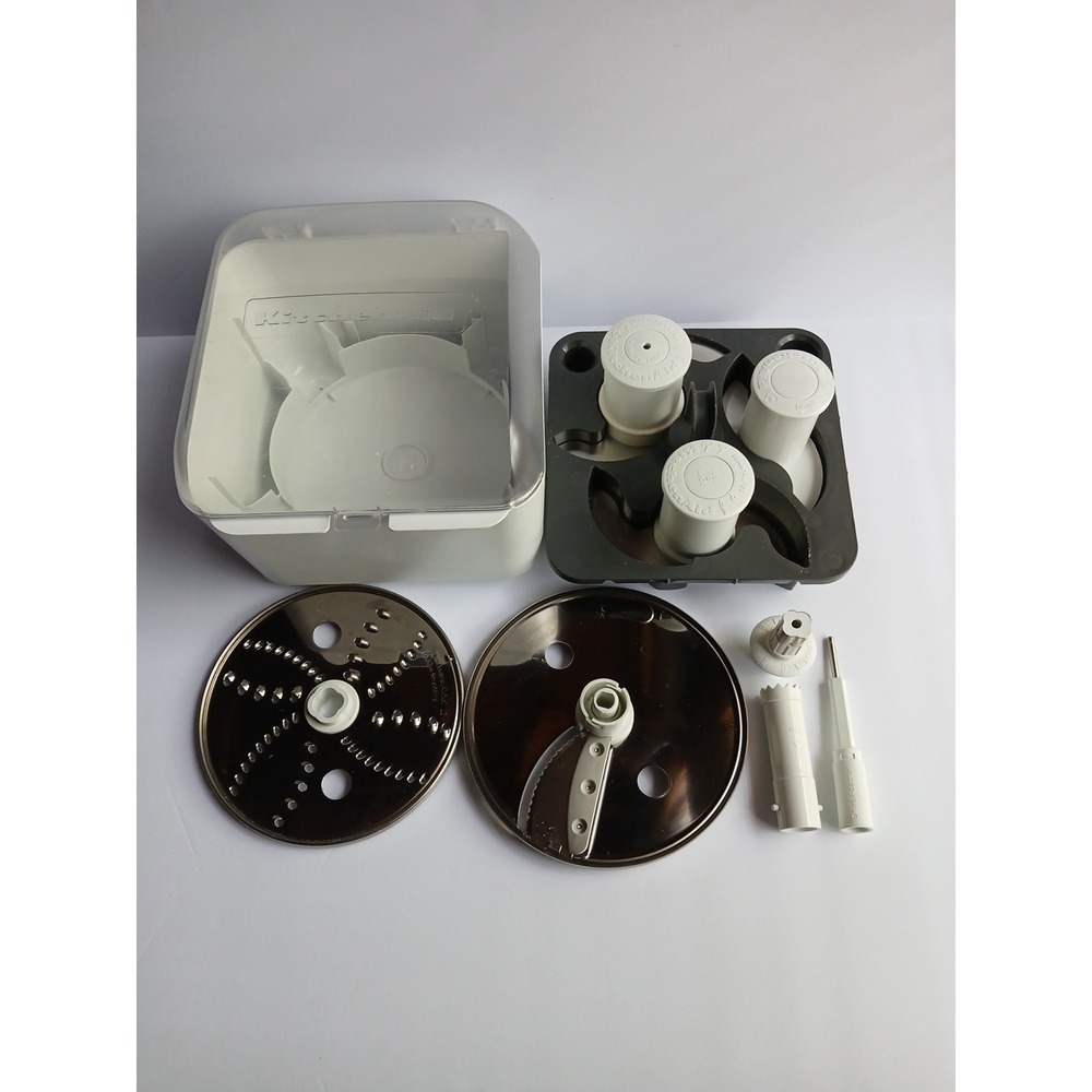 KitchenAid Food Processor Blades Attachments Storage Case RKFP1333 CU White